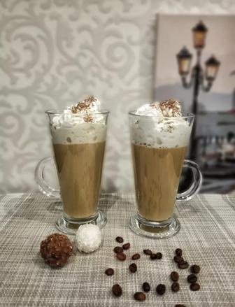 Кружки стеклянные для кофе 260мл