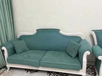 Турецкий мебельный комплект диван, 2 кресла, стол, 8 стульев