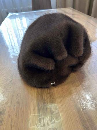 Шапка норка из экомеха