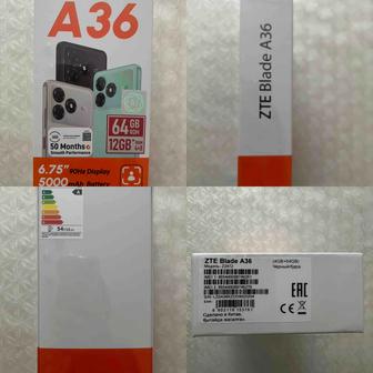 Продам новый телефон ZTE Blade A36 черный цвет
