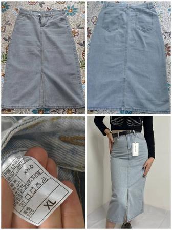 Юбка джинсовая удлиненная