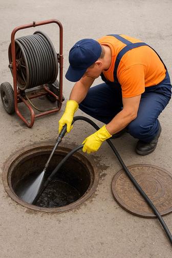 Чистка канализации с аппаратом