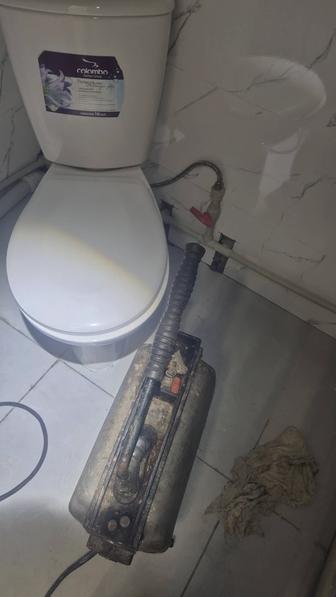 Крот машина Прочистка труб Чистка канализации Астана сантехник