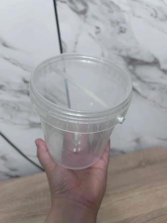 Пластикалық 1литр ыдыс жаңа