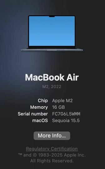 Apple MacBook Air 13 2022 M2 16/256GB Midnight