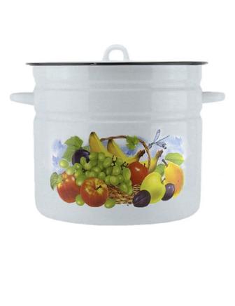 Новая эмалированная кастрюля 24 л