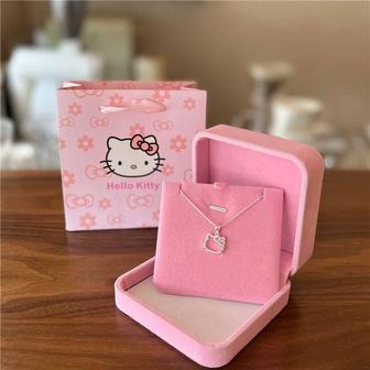 Цепочка из нержавеющей стали камни цирконий Hello kitty