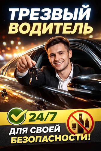 Трезвый водитель Безопасно доставим вас и авто