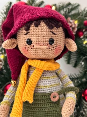 Вязаный Эльф. Ручная работа. Для детей и взрослых