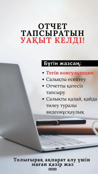 ИП / ТОО ашу, жабу, отчет тапсыру
