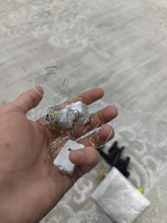 Светодиодная гирлянда (LED гирлянда) на батарейках декоративная