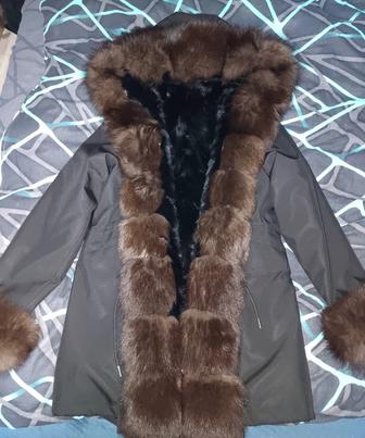 Парка с натуральным мехом