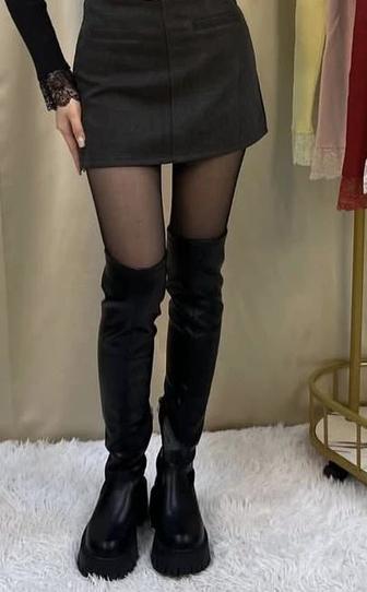 новый черный ботфорт