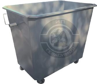 Евроконтейнер 1.1 куб (без крышки, с колесами)