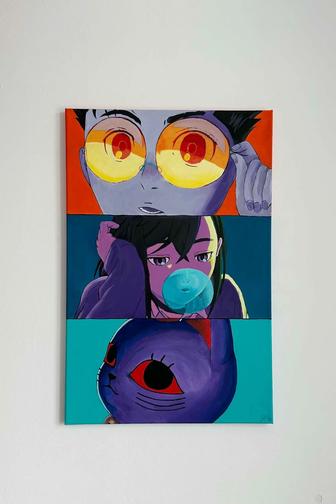 Картина акрилом по аниме Дандадан Dandadan