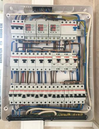 Электромонтаж, штробление под электропроводку, сбор и установка электрощита