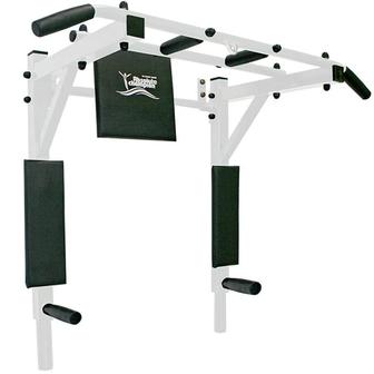 Турник-брусья Профи 3в1 Белый с черными ручками, новый.