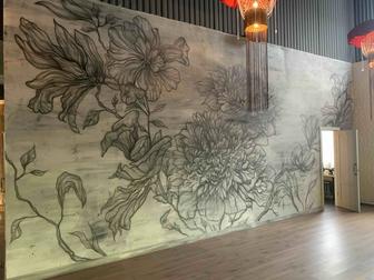 Loft мебель Дизайн интерьера роспись стен