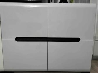 Комод тумба белый глянец