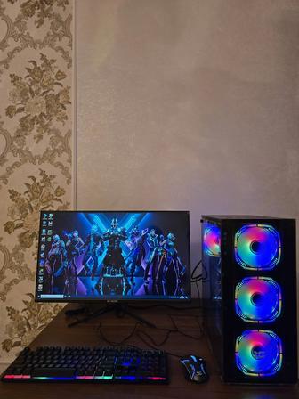 Продам новый игровой компьютер с монитором 27 и периферией!