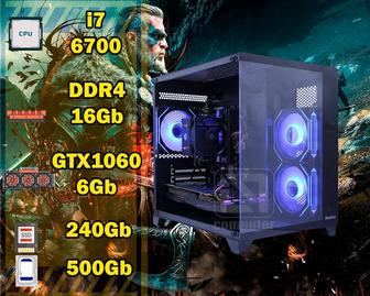 i7 6700/ 16Gb SSD GTX1060 HuntKey Компьютер Игровой