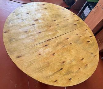 Складной стол деревянный круглый