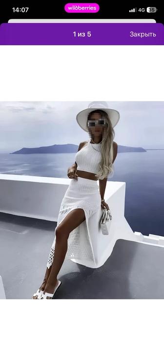 Летний трикотажный костюм двойка