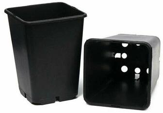 Горшок для рассады, 7 л, 21 x 21 x 27 см, черный