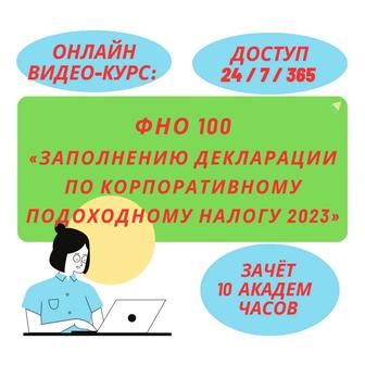 ФНО 100.00 «Заполнение Декларации по КПН 2023» (10 академ час) Видео-Курс