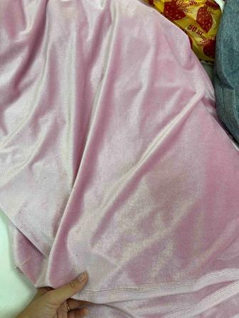 Мата/ткань корейский велюр/ 
цвет розовый 
20 метр новый