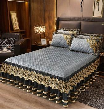 Покрывало с наволочками,200-220, серый