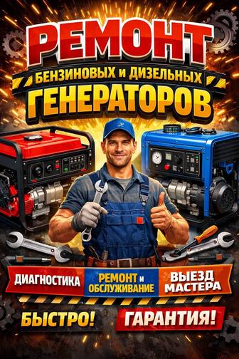 Ремонт и Обслуживание бензиновых и дизельных генераторов
