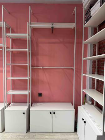 Продам зеркальные шкафы, стеллажи с полками