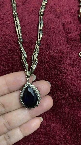 Набор под золото колье, серьги , браслет и кольцо