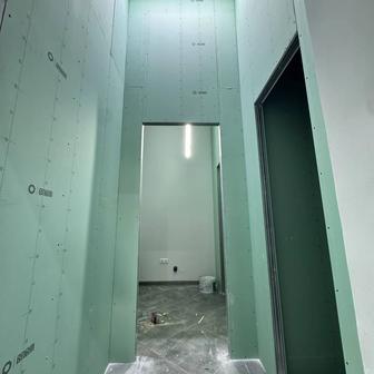 Монтаж гипсокартона. Гипсокартонщики Астана. Перегородка