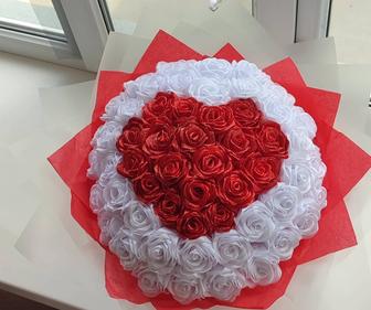 Букеты из атласной ленты на заказ