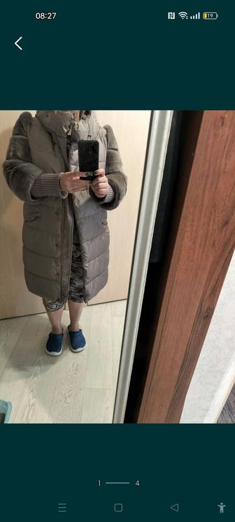 Продам пуховик женский, зимний бу 50-54р