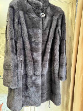 Норковая шуба (графит) элегантность и статус