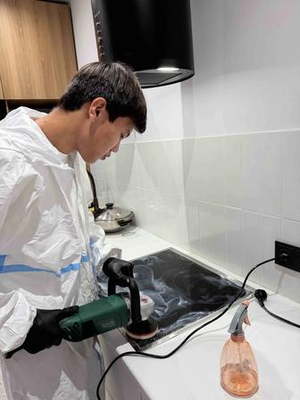 Полировка варочный плит и чистка