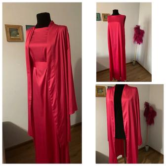 Вечернее платье 42-44 с накидкой база платье макси и кардиган