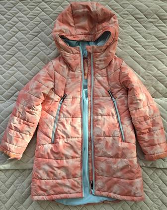 Куртка демисезон удлиненная, девочка, рост 128-140, чистая, в отличном со