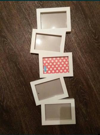 ! Белая рамка на 5 фотографий.