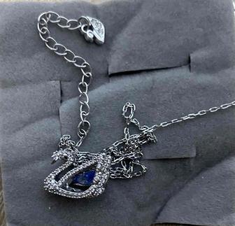 Кулон SWAROVSKI Dancing Swan. Синий лебедь. Оригинал.