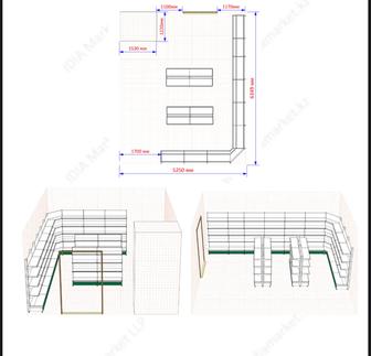 Полки стеллажи , торговый оборудование