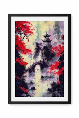 Декоративная картина, вышивка крестом, ручная работа