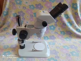 Стереомикроскоп Soptop SZN67, крупный, просветленный. Бинокулярный, б/у.