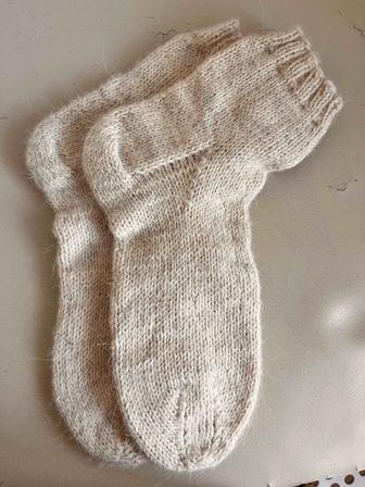 Вязаные носки овечья шерсть 38 разм