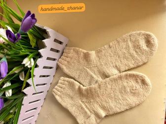 Вязаные носки овечья шерсть 38 разм