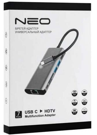 Продам 7 портовый адаптер Neo Type-C для MacBook