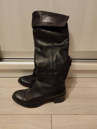 Сапоги кожаные женские осенние